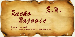 Racko Majović vizit kartica